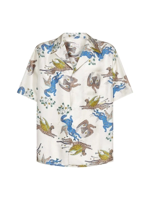 Valentino Allover Graphic Printed Short-Sleeved Shirt