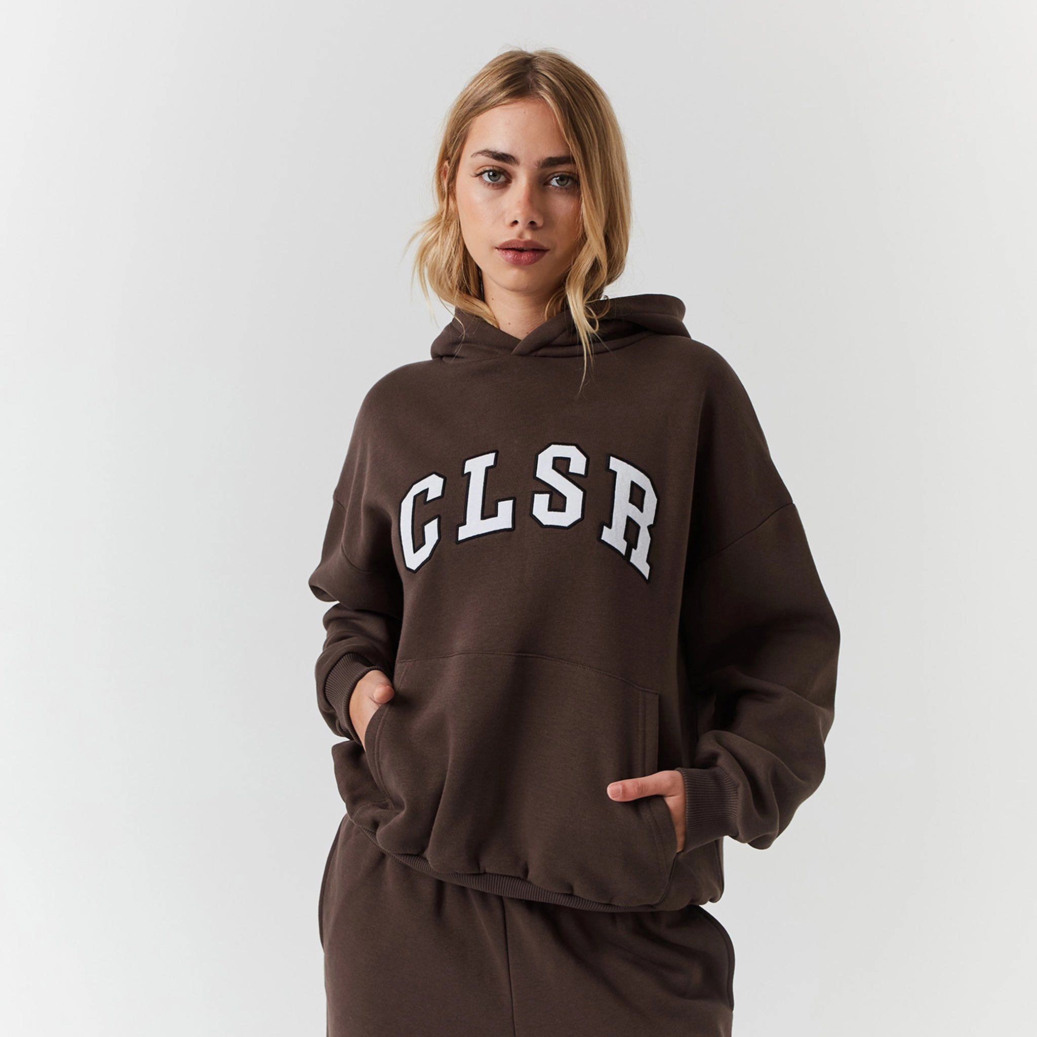 Varsity CLSR Applique Tracksuit | Brown