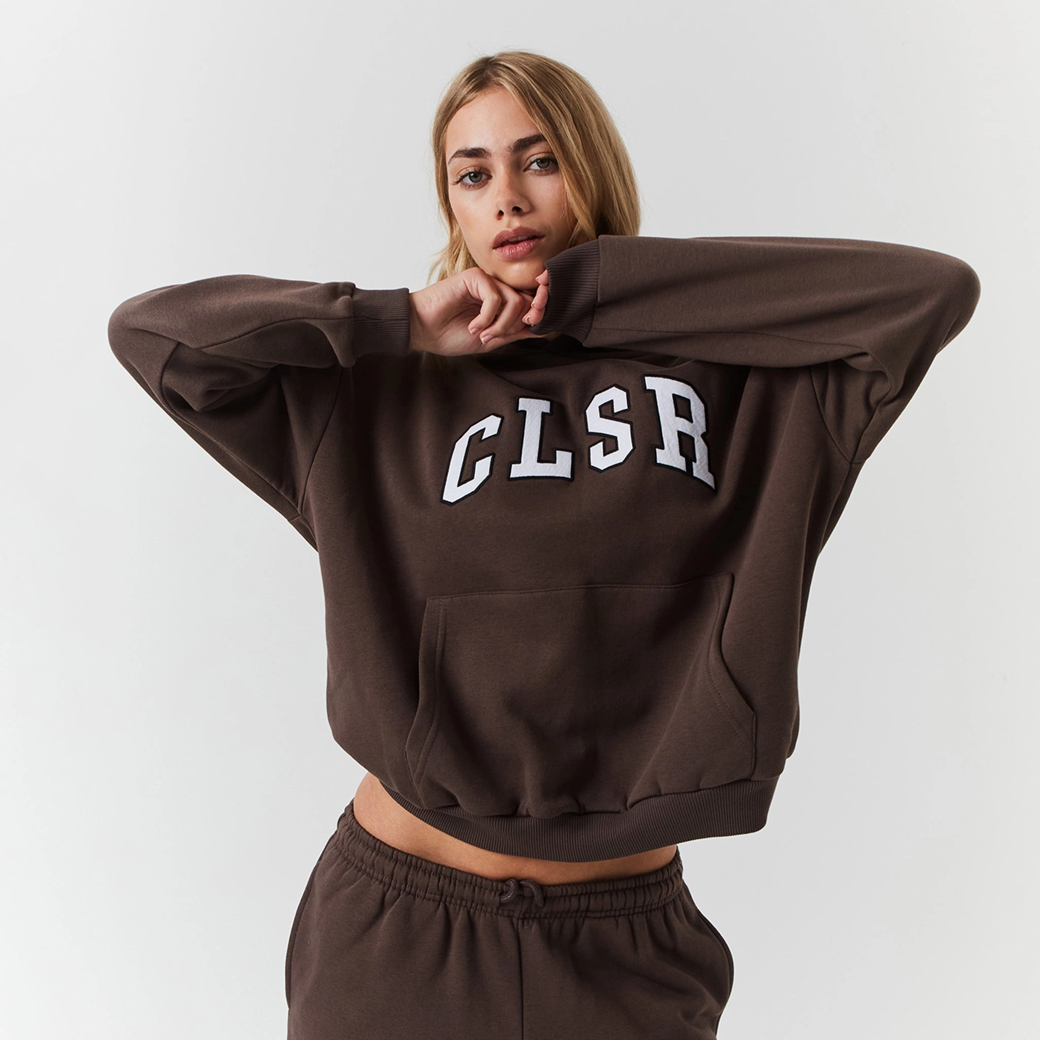 Varsity CLSR Applique Tracksuit | Brown