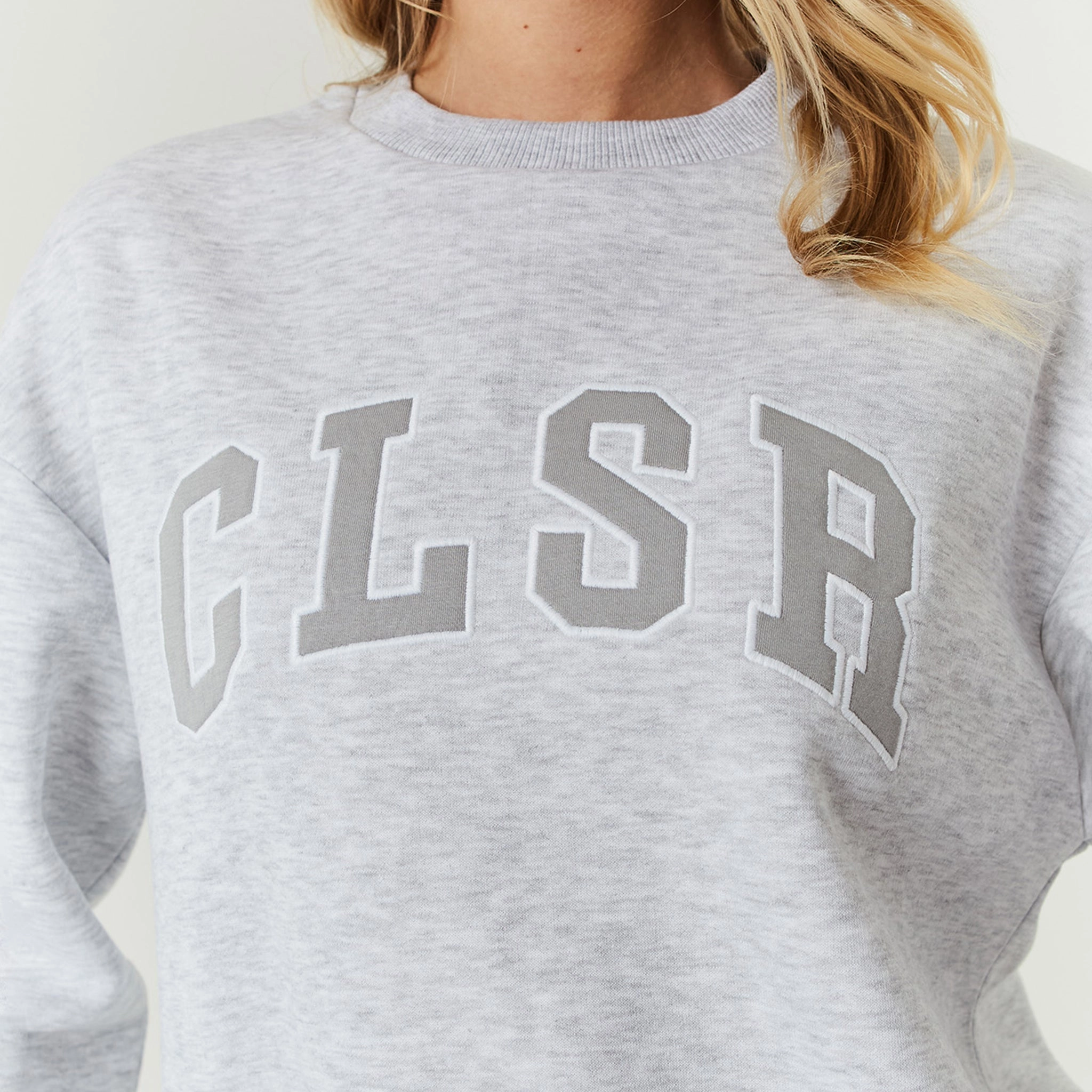 Varsity CLSR Sweatshirt Tracksuit | Light Grey Marl