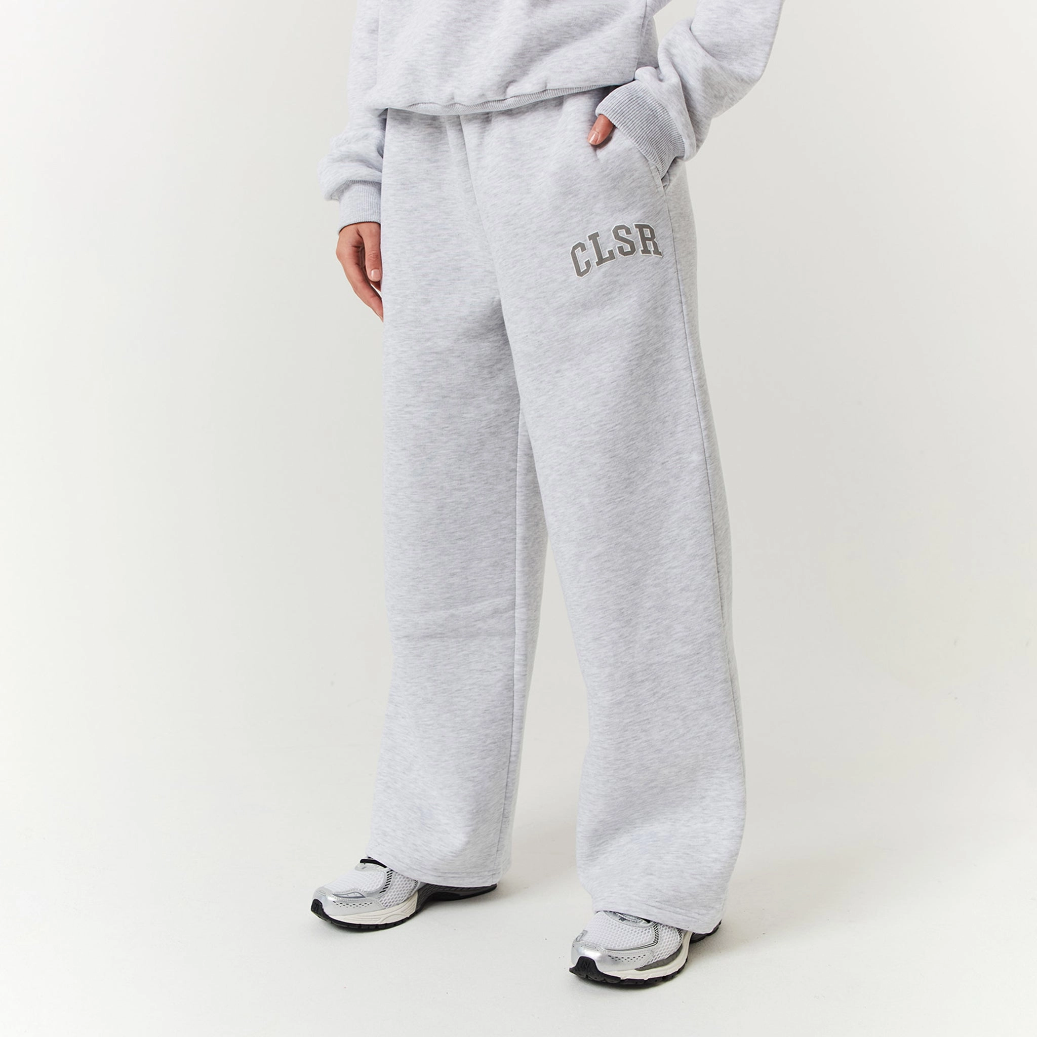 Varsity CLSR Sweatshirt Tracksuit | Light Grey Marl