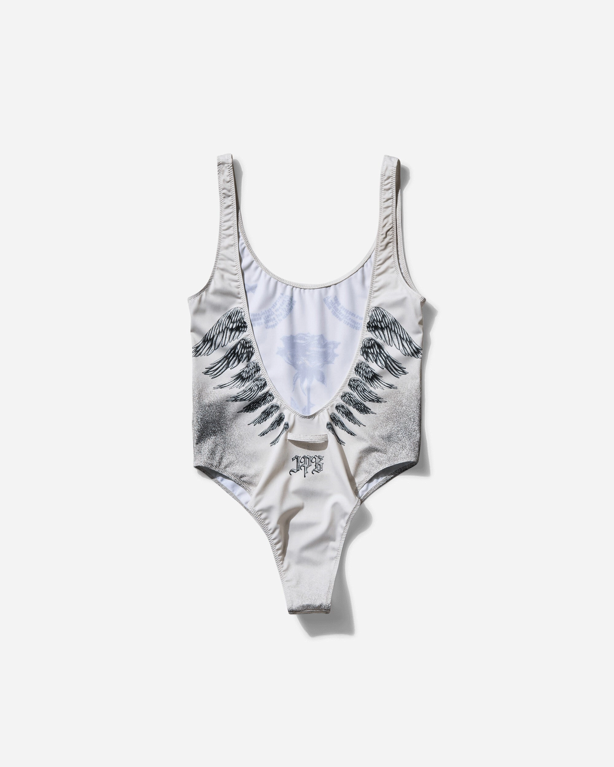 Women's “Tattoo Roses” Swimsuit Ecru