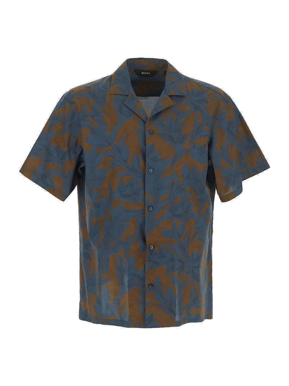 Z Zegna Graphic-Printed Buttoned Shirt