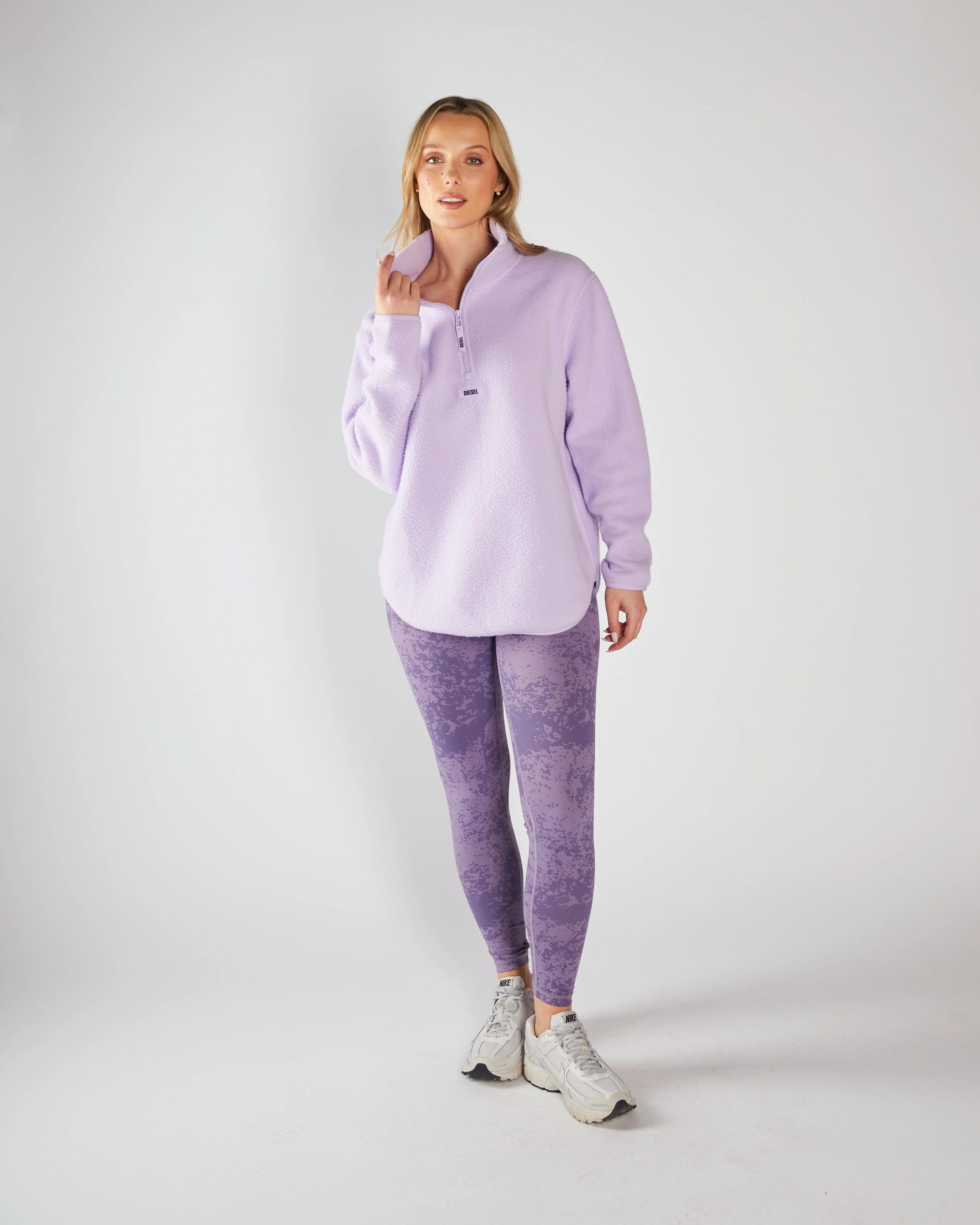 Zada Fleece Half Zip Lilac