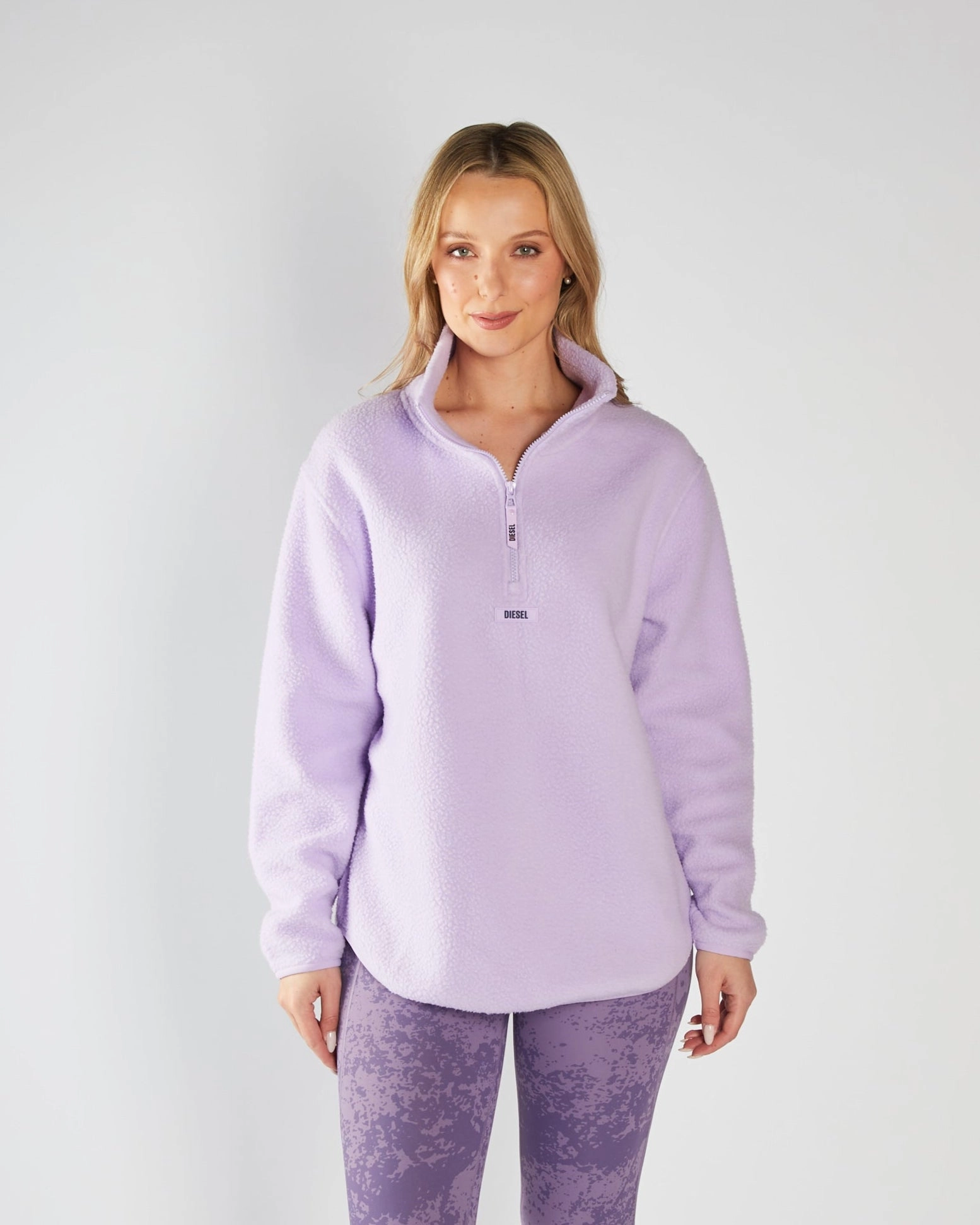Zada Fleece Half Zip Lilac