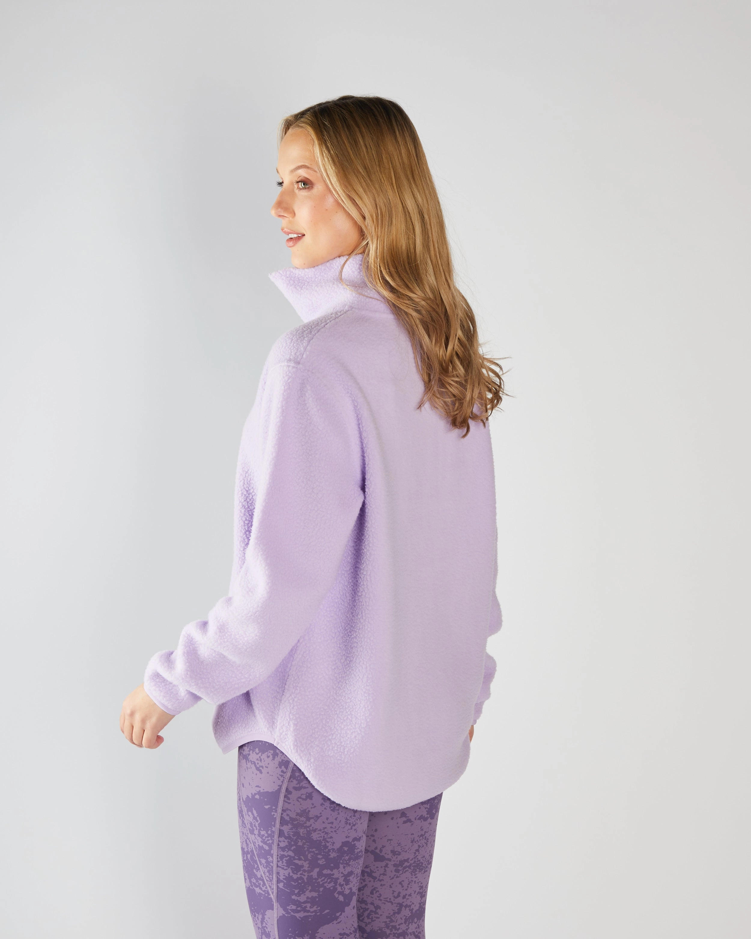 Zada Fleece Half Zip Lilac