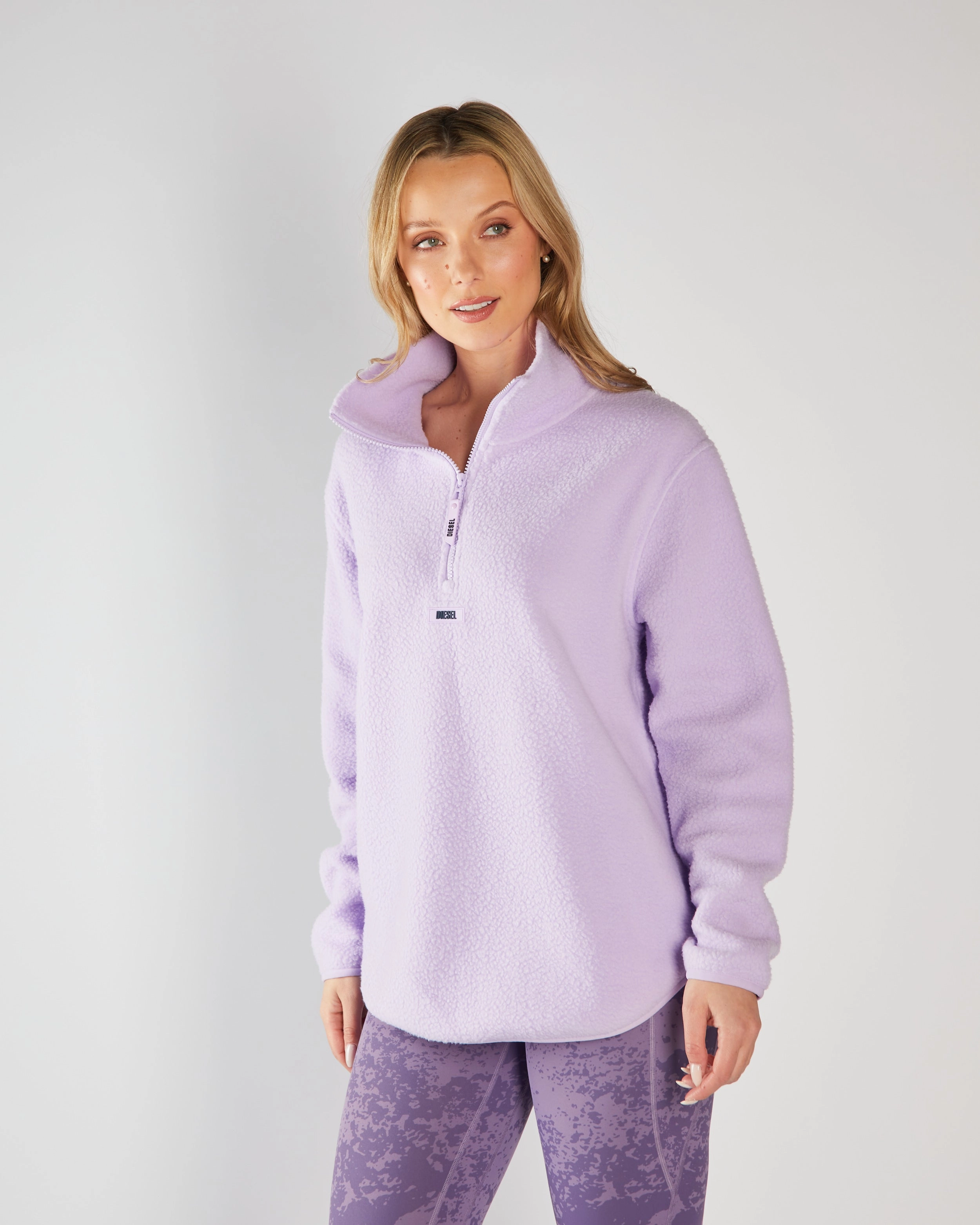 Zada Fleece Half Zip Lilac