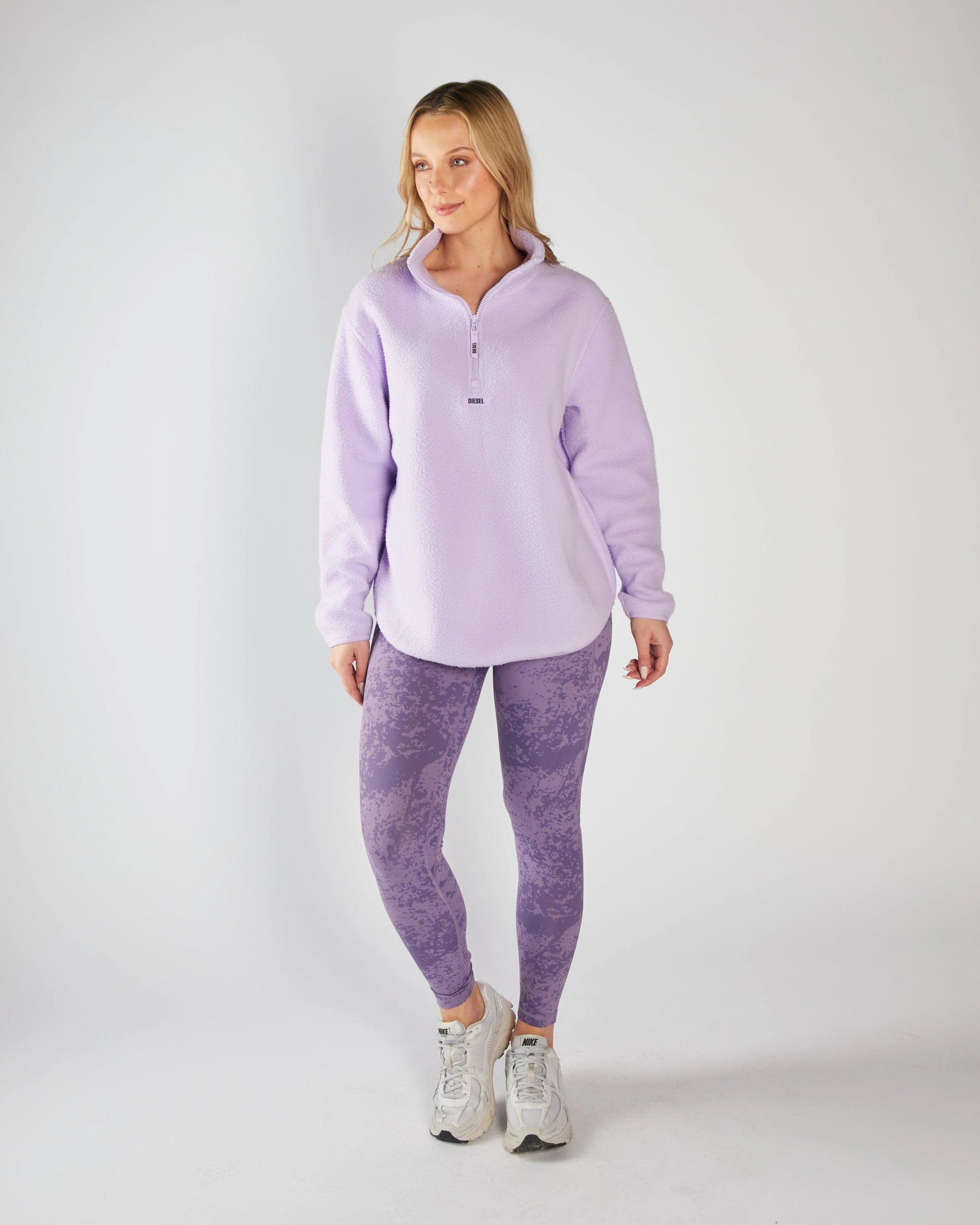 Zada Fleece Half Zip Lilac