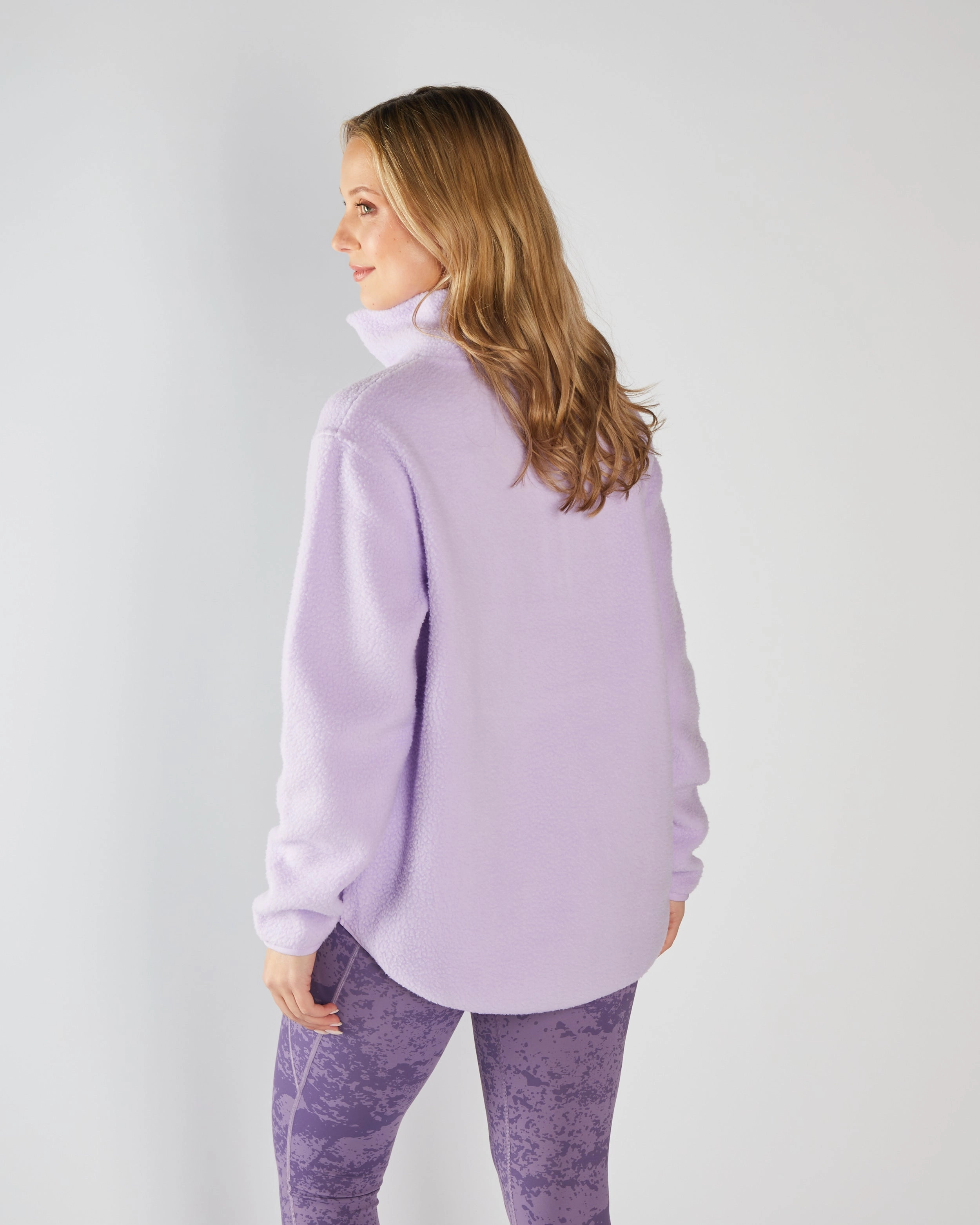 Zada Fleece Half Zip Lilac