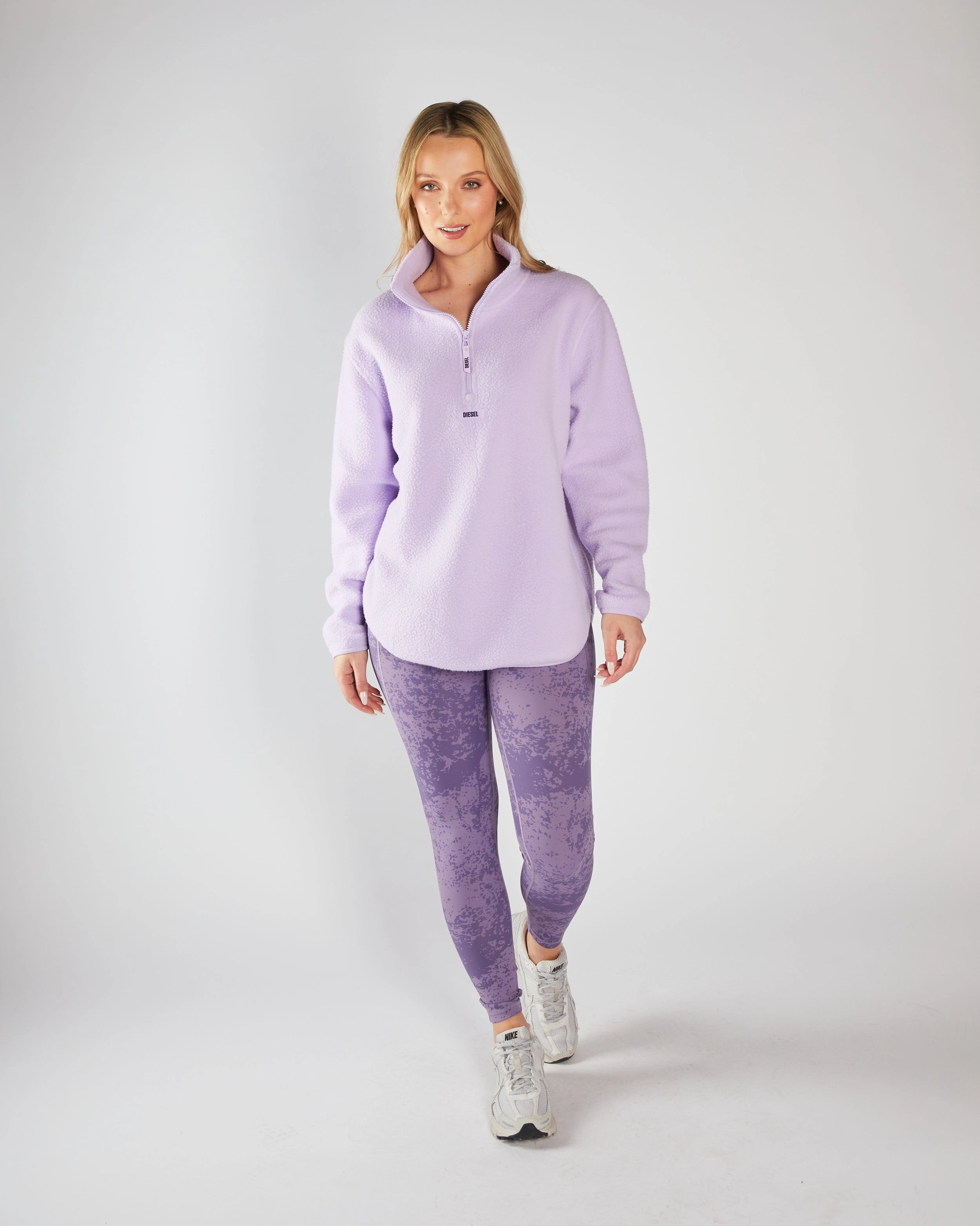 Zada Fleece Half Zip Lilac